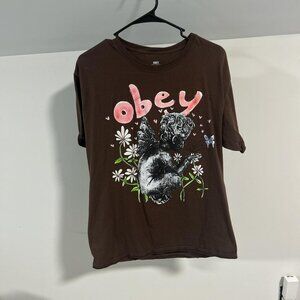 Obey Men's Brown T-shirt